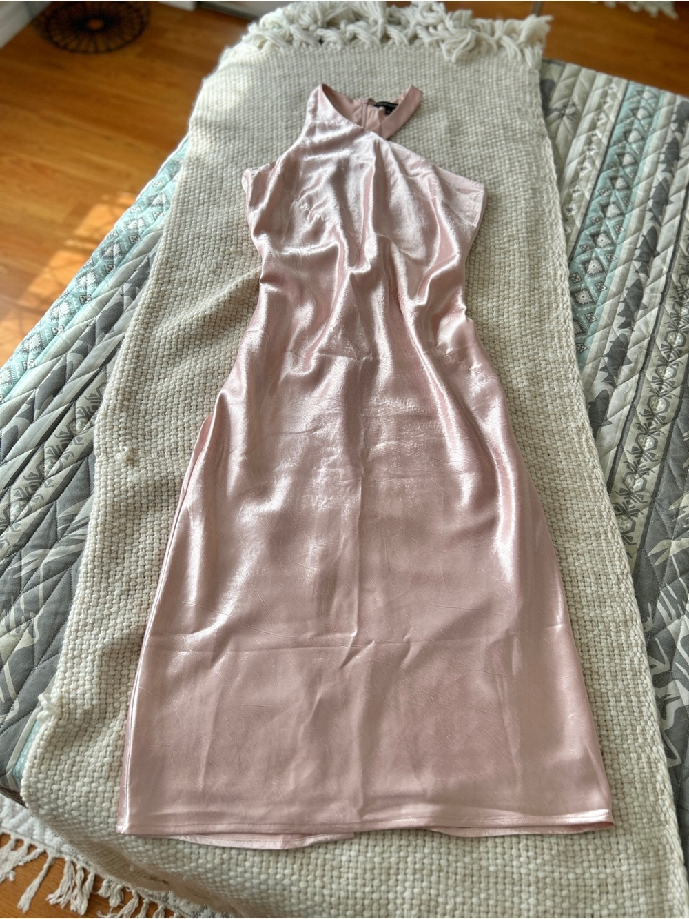 Banana Republic Rose Gold One-Shoulder Sheath Dress - Picture 2 of 7